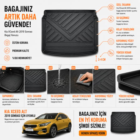 Kia XCeed 2019 Sonrası Alt Bagaj Havuzu