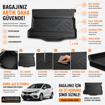 Honda Jazz 2020 Sonrası Executive / Elegance Bagaj Havuzu