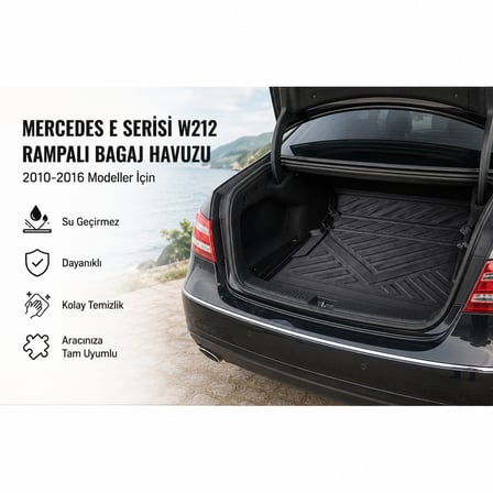 Mercedes-Benz E Serisi W212 2010-2016 Arası Rampalı Bagaj Havuzu
