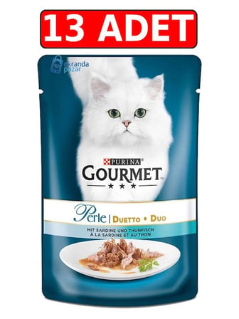 Purina gourmet perle ızgara ton balıklı yaş kedi maması 85 gr x 13 adet pouch