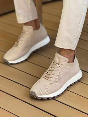 CH2409 - Triko Erkek Ayakkabı BEJ