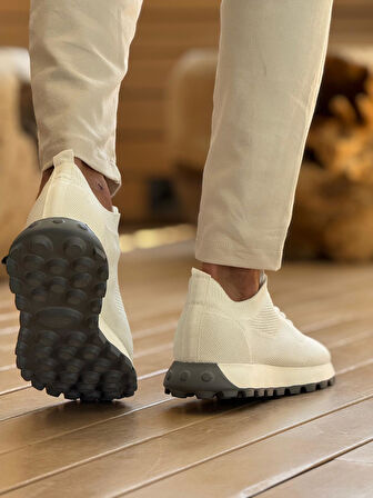 CH2409 - Triko Erkek Ayakkabı BEYAZ