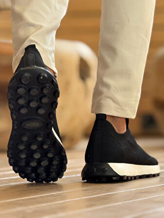 CH2409 - Triko Erkek Ayakkabı SIYAH