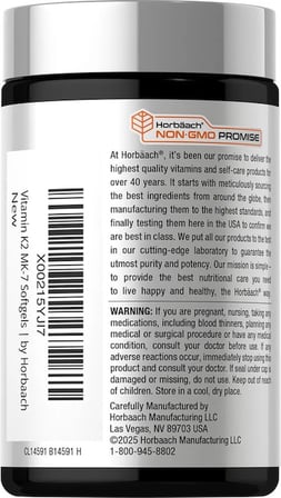 K2 MK-7 100 mcg | +D3 5,000 IU 180 Softgels