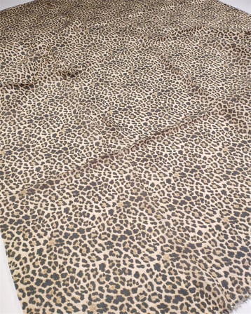 Taşlanmış Leopar Desenli Ayrobin Kumaş Gömleklik & Elbiselik 140x125cm