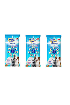 Bio PetActive Wash Gloves Kuru Yıkama ve Bakım Kesesi 8 Lİ  X 3 Paket