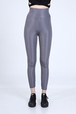 neslice Kadın Parlak Bel Toparlayıcı Tayt M-FÜME