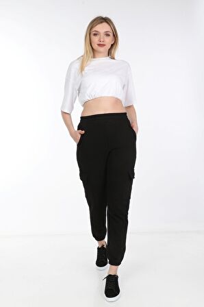 neslice Kadın 4 Cepli Eşofman Altı M-SİYAH