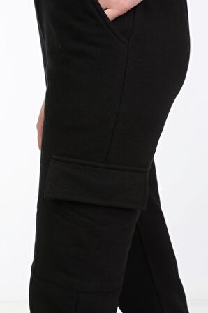 neslice Kadın 4 Cepli Eşofman Altı M-SİYAH