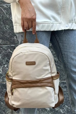 Kadın İthal Saten Kumaş Şık Okul Ve Sırt Çantası Shopper