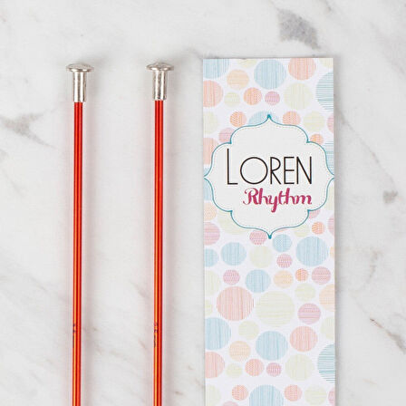 Loren Rythm 2,5mm Kırmızı Renkli Metal Örgü Şişi
