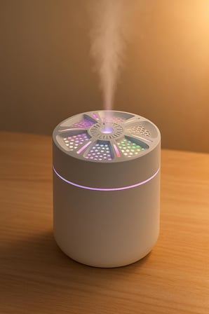 LED Işıklı Mini Aroma Difüzör Beyaz USB Hava Nemlendirici Sessiz Çalışan Taşınabilir Nem Makinesi Masaüstü Oda Ofis Araç İçin Uygun Otomatik Kapanma Özellikli