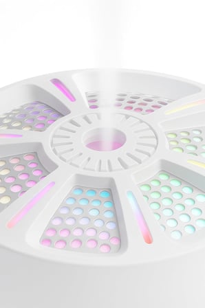 LED Işıklı Mini Aroma Difüzör Beyaz USB Hava Nemlendirici Sessiz Çalışan Taşınabilir Nem Makinesi Masaüstü Oda Ofis Araç İçin Uygun Otomatik Kapanma Özellikli
