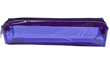 renkli Tasarım Kalemlik & Makyaj Çantası - Mor Çok Amaçlı Organizer