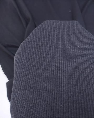 Antrasit Siyah Raporlu Kaşkorse Örme Kumaş Elbiselik & Bluzluk En: 90cm