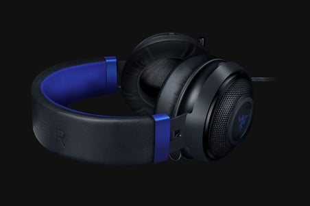 Kraken Konsol için - Kablolu Konsol Oyun Kulaklığı (Özel Ayarlı 50mm Sürücüler, Soğutma Jeli İçeren Kulak Yastıkları, Geri Çekilebilir Mikrofon, Çapraz Platform) Siyah-Mavi