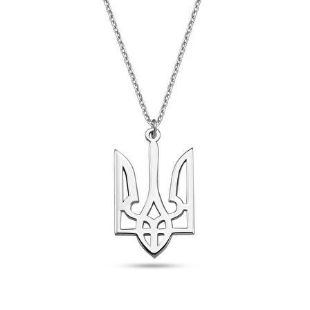 Ukrayna Ulusal Sembolü Gümüş Kolye - Gümüş