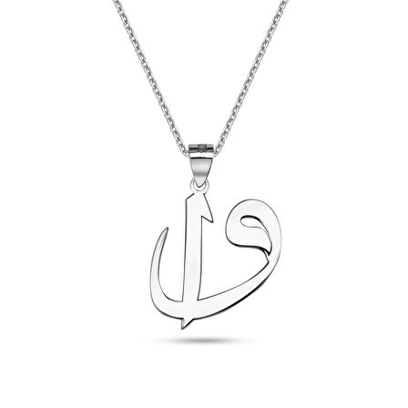 Elif Vav Gümüş Kolye - Gümüş