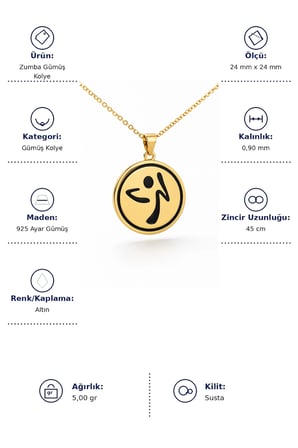Zumba Kolye - Altın