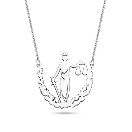 Adalet Simgesi Gümüş Kolye - Gümüş