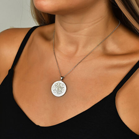 Hz.Süleyman Mührü Gümüş Kolye - Gümüş