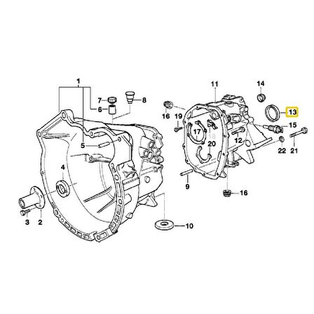 BMW CORTECO ŞANZUMAN ARKA KEÇE 23121222771