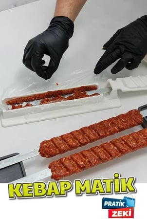 Kebapmatik Adana Urfa Kebap Kalıbı Aparatı Pratik Hızlı Kebap Makinesi Kutusu Kebap Matik Kalıp