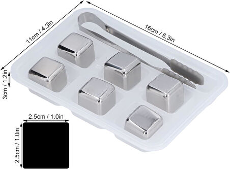 6'lı Çelik Metal Kaplama Soğutma Buz Küpü