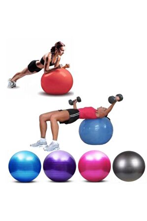 Mor Fıstık Pilates Topu 90x45 cm -Pompa