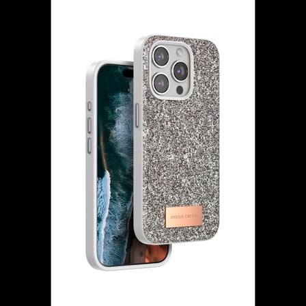 Onegif Apple iPhone 15 Pro Bright Simli Kapak - Gold