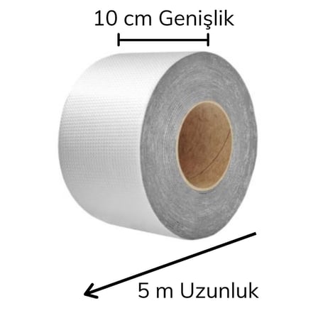 Yüksek Sıcaklık Dayanan Su Geçirmez Çatı Boru Duvar Çatlak Onarıcı Yapışkan Bant Folyo 10 cm (2)