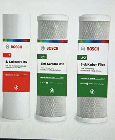 Bosch Profilo Su Arıtma 6 Aylık Bakım Filitre Seti WU11A2-WU01A-WU01A-SU01A2-WU11A