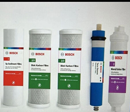 Bosch Profilo Su Arıtma 12 Aylık Bakım Filitre Seti WU11A2-WU01A-WU01A-SU01A2-WU11A