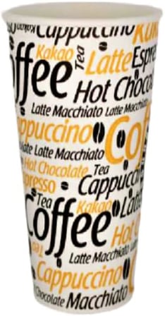 Excodi Cup - [ CUP ] 12 oz Karton Bardak - 300 ml - 160 Adet Kaliteli Otomat Bardağı, Sızdırmaz, El Yakmaz - BEYAZ (Latte, Cappuchino))