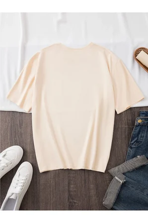 Unisex Red Mon Cheri Baskılı Tasarım Tshirt