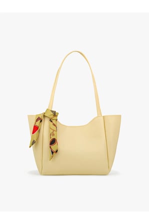 Fularlı(degişkenlik göstermektedir)Fermuarlı Shopper El Ve Omuz Çantası