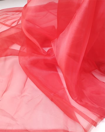 Kırmızı Organze Şifon Kumaş Elbiselik & Bluzluk 140x190cm