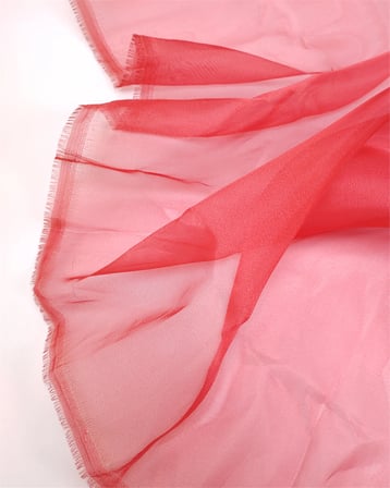 Kırmızı Organze Şifon Kumaş Elbiselik & Bluzluk 140x190cm