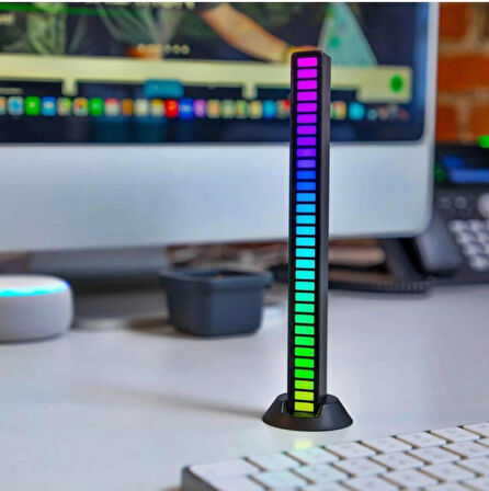 Rgb Çubuk Sese Duyarlı Ekolayzer 18 Farklı Ayarlanabilir RENK-MOD Type-C Şarjlı Taşınabilir