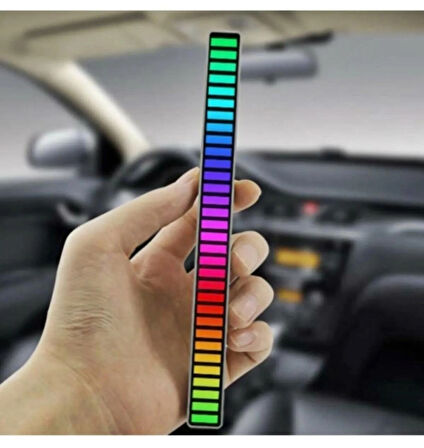 Rgb Çubuk Sese Duyarlı Ekolayzer 18 Farklı Ayarlanabilir RENK-MOD Type-C Şarjlı Taşınabilir