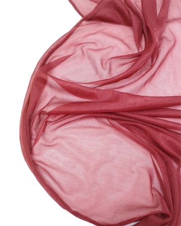 Bordo İnce Hafif Parlak Enine Esnek Tül Kumaş Elbiselik & Bluzluk En: 130cm