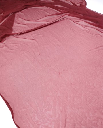 Bordo İnce Hafif Parlak Enine Esnek Tül Kumaş Elbiselik & Bluzluk En: 130cm