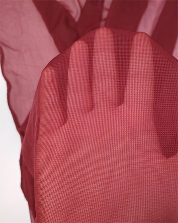 Bordo İnce Hafif Parlak Enine Esnek Tül Kumaş Elbiselik & Bluzluk En: 130cm