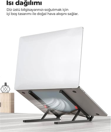 Bix Saiji X2 Taşıma Çantalı Alüminyum Notebook Laptop Standı Siyah