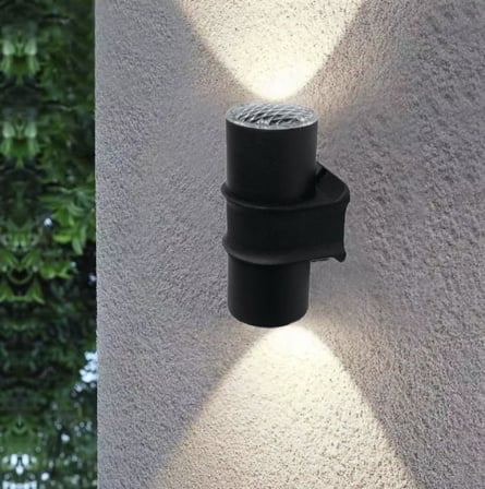 Çiftli Çağlayan Aplik IP54 Dış Mekan Zita Beyaz, Günışığı, Yeşil, Turuncu Işık Bahçe Aydınlatma Duvar Apliği + 2 Adet Gu10 Led Ampul (Beyaz)