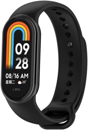 Xiaomi Mi Band 8 Mi Band 9 Mi Band 10 ile Uyumlu Silikon Kordon Kayış Metal Pimli