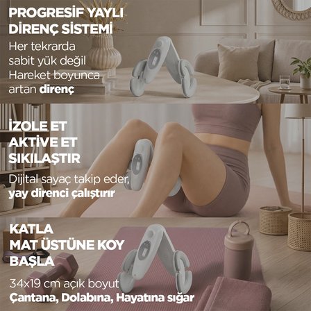 RELAXUS İç Bacak Egzersiz Aleti Thigh Master Kegel Cihazı Pelvik Taban Kas Aleti Kalça ve Kol Sıkılaştırıcı