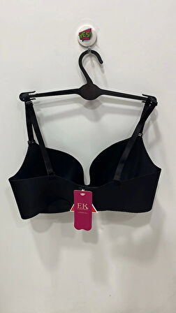 F.K Lazer Kesim Dolgusuz C Cup Siyah Sütyen - 505