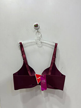 F.K Desteksiz Lazer Kesim Bordo Sütyen - 662