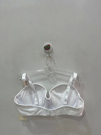 Belvü Kadın Straplez Dolgusuz Mikro Kumaş Beyaz Sütyen - 1110